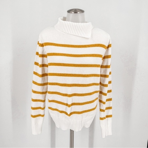 English Factory Striped Chenille Turtleneck Sweater - Picture 1 of 3